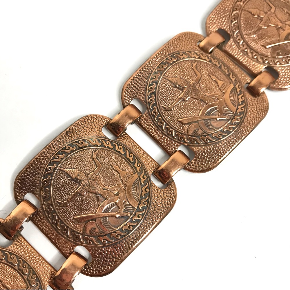Exotic Cuff Bracelet Copper Dancers Link Bangle